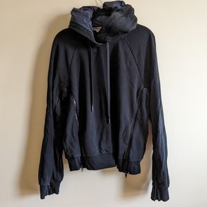 Sportmax (max mara) black hoodie with zip detail